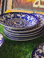 Ceramic Handmade Blue Deep Plate | Size 8 inch | Ghauri Design