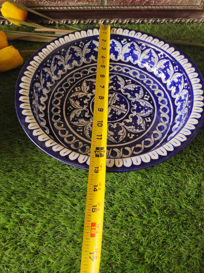 Ceramic Handmade Fruit Bowl | Size 13 inch and Deep 3 inch size