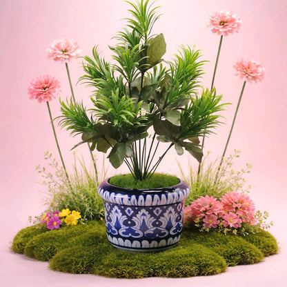 Ceramic Handmade Blue Pottery Elegant  Planter Gift🎁