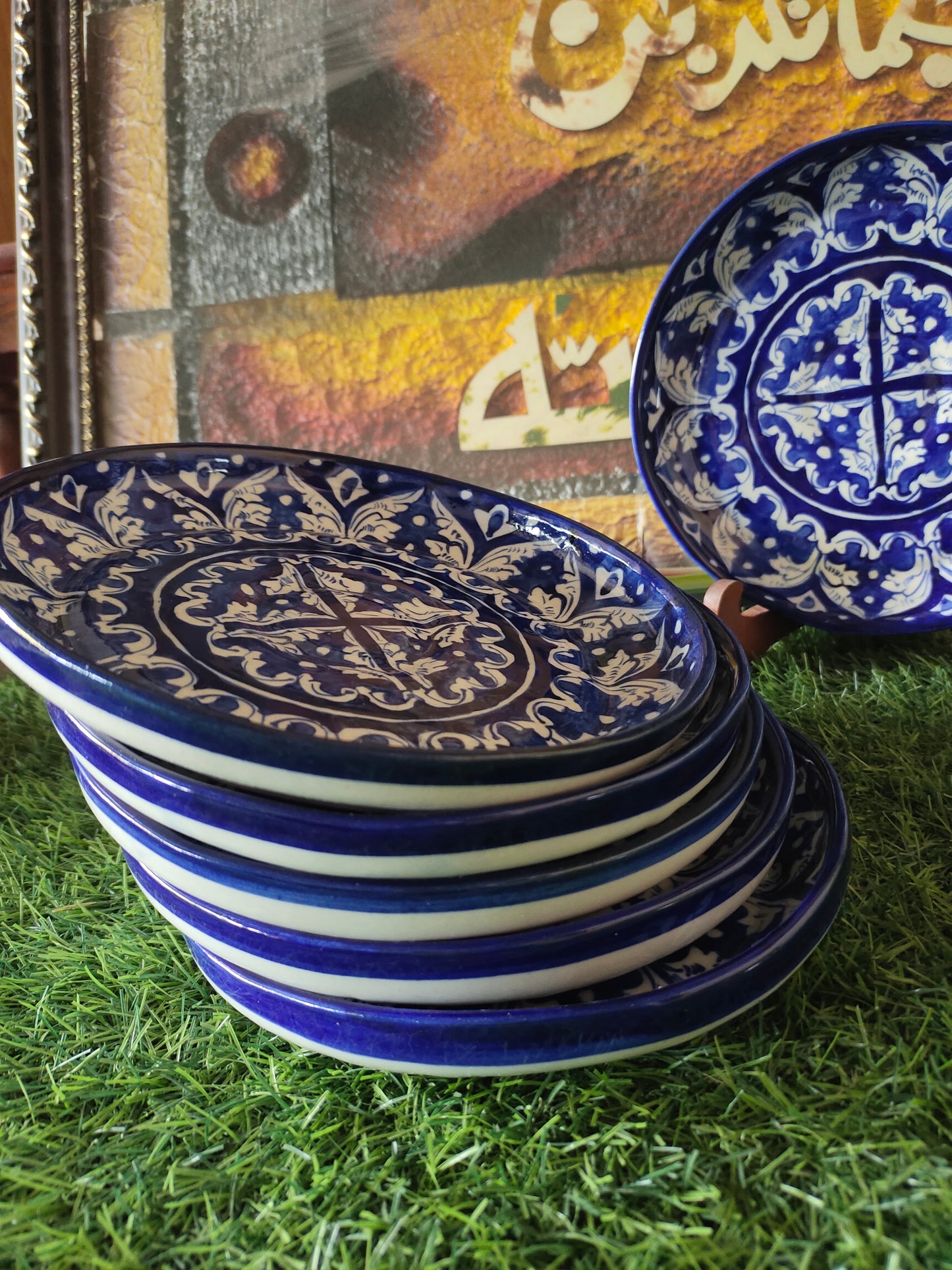 Ceramic Handmade Deep Plate | Size 8 inch | Ghauri Design