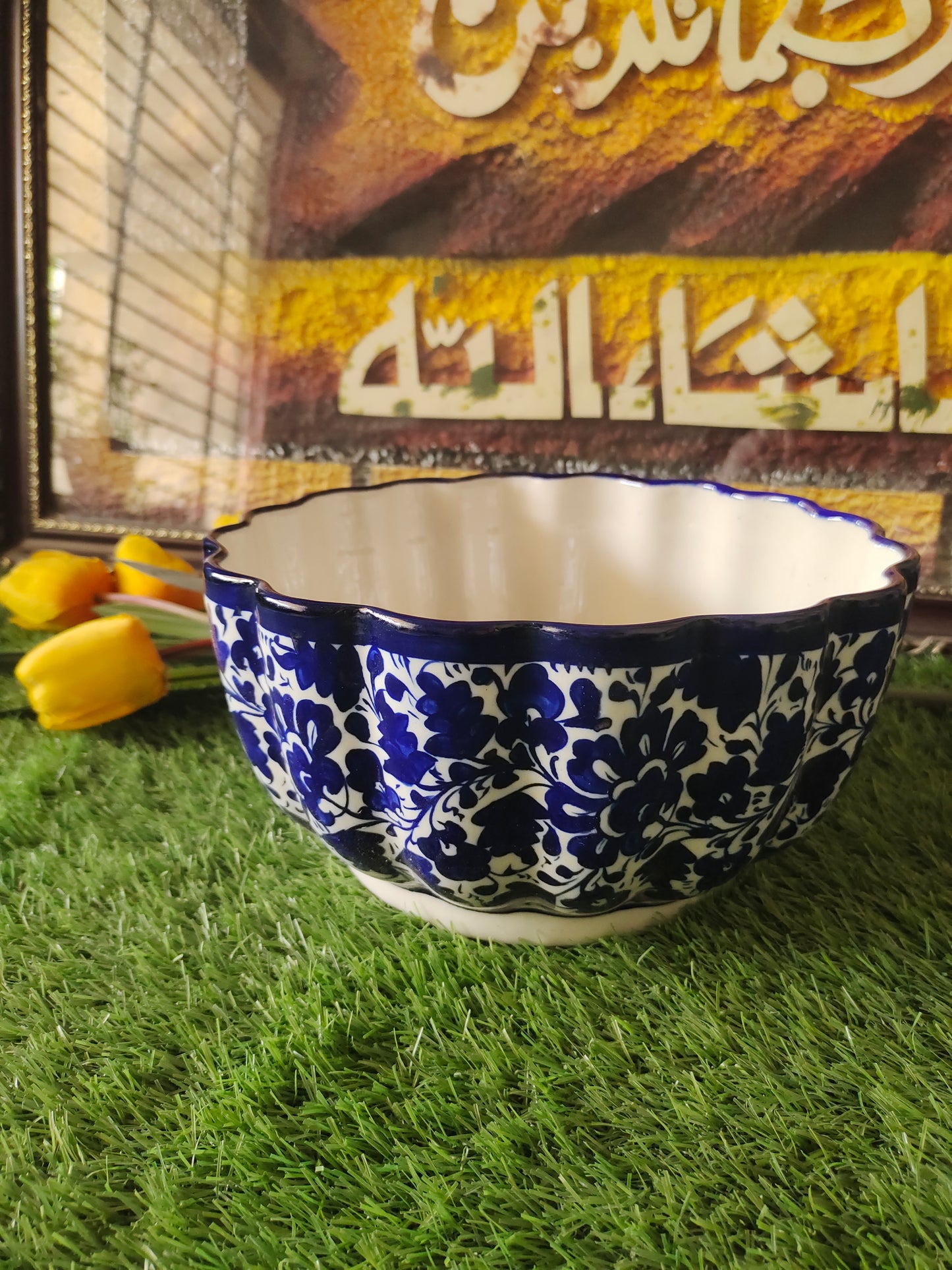 Ceramic Handmade Beautiful Serina Bowl Large size 10 inch & Deep 6 inch
