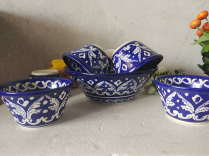 Ceramic Handmade Dessert Bowls Set | Sweet Bowls Set | 7 Pcs set