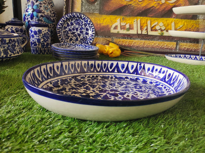 Ceramic Handmade Deep size Oval Serena Rice Platter | Size 13 inch