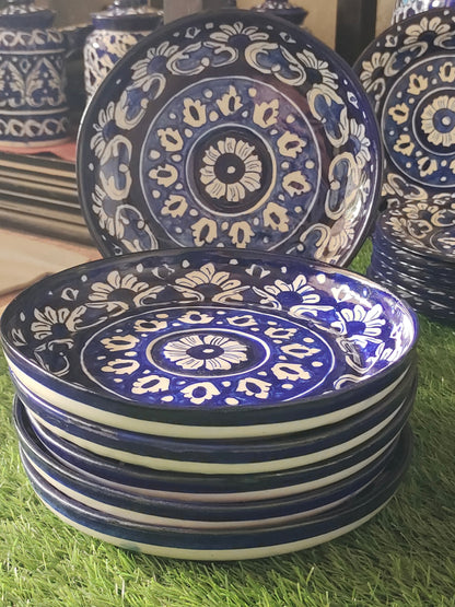 Ceramic Handmade Dinner Set |6 Men Set | Qty 49 pcs | Khaadi Blue Design