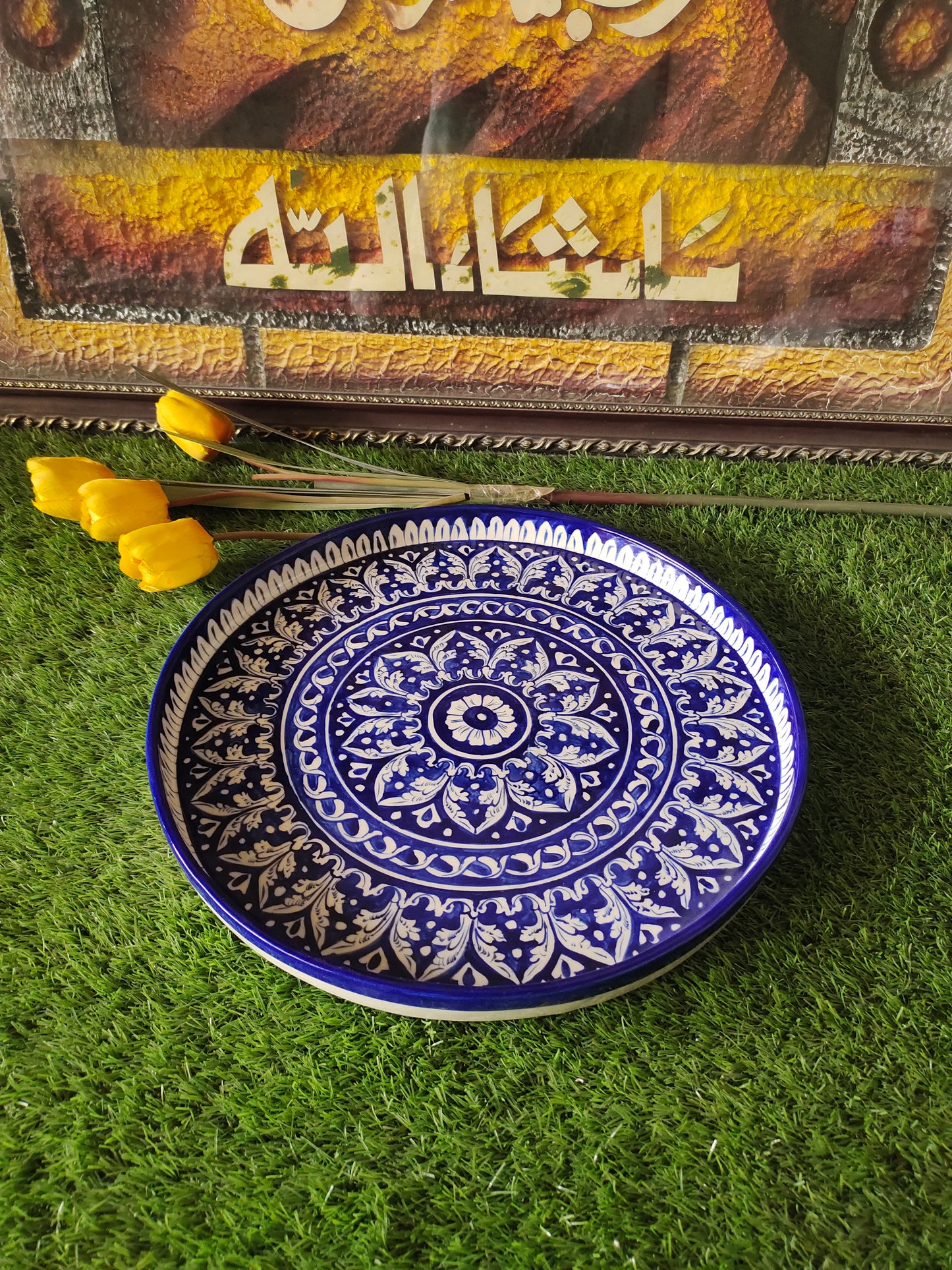 Ceramic Handmade Pizza Dish Platter | Size 15 inch