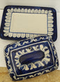 Ceramic Handmade Butter Dish Blue Pottery |