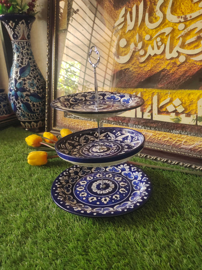 Ceramic Handmade 3 Tires Cake Set | Organizer |
