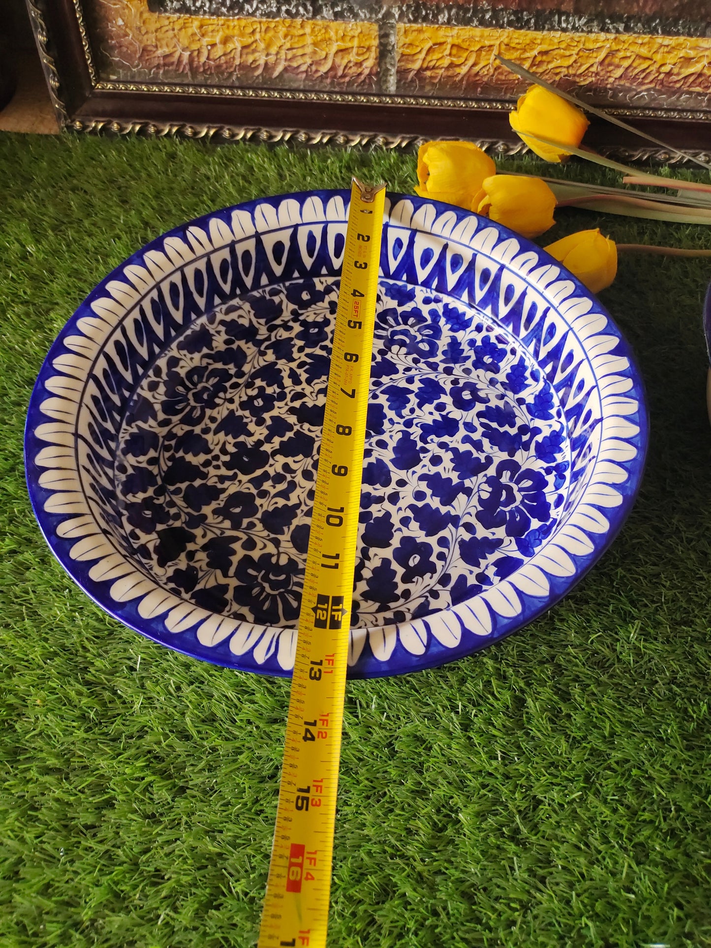 Ceramic Handmade Fruit Bowl | Size 13 inch and Deep 3 inch size