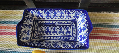 Ceramic Handmade Serving Deep Dish Platter Ghauri Design | Size 13 *8 inch