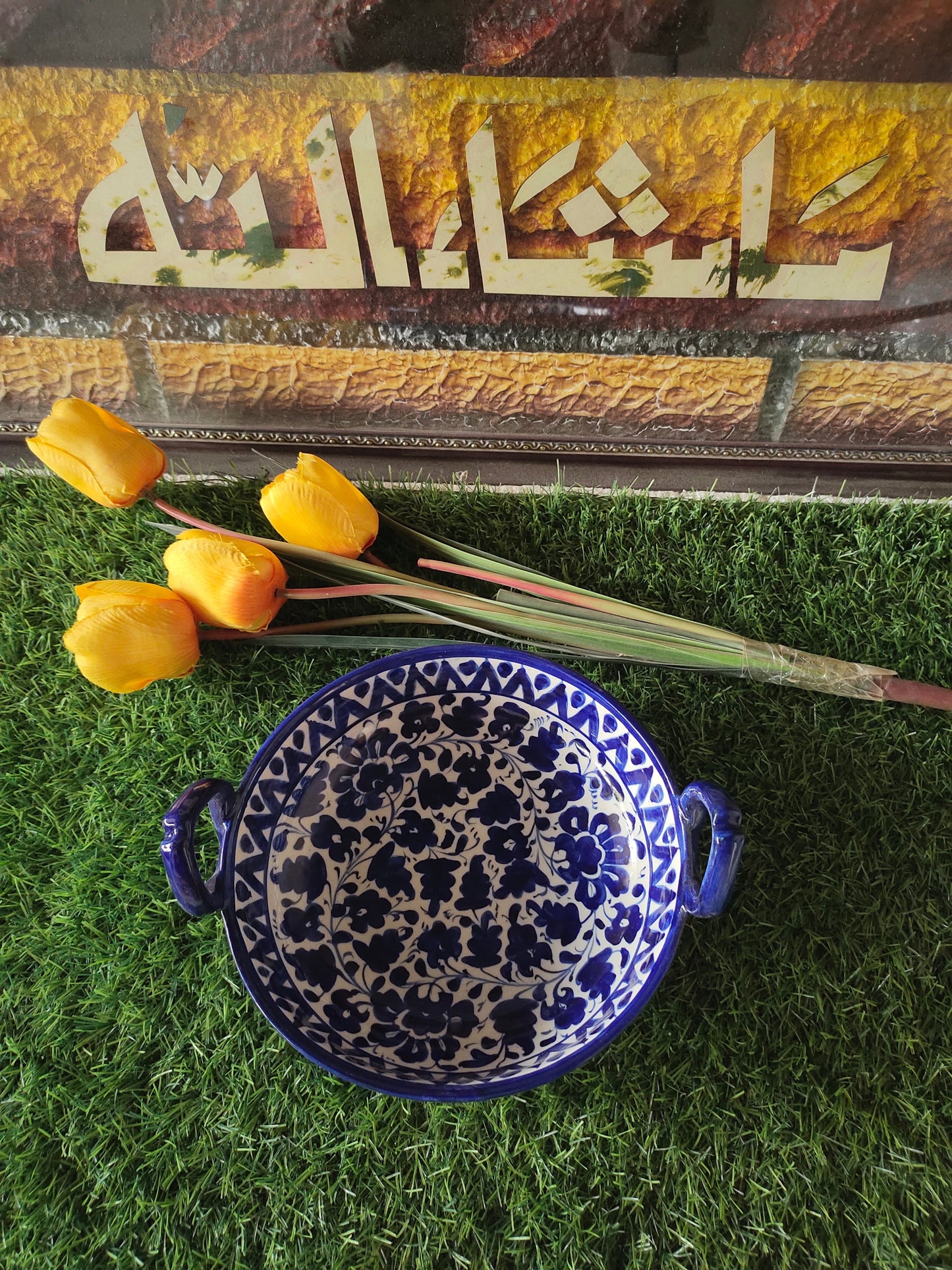 Ceramic Handmade Handle Karahi- Serena Design Customized | Serving Dish | Size 9 inch