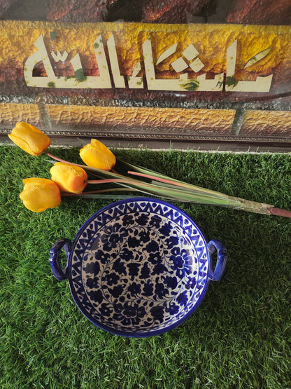 Ceramic Handmade Handle Karahi- Serena Design Customized | Serving Dish | Size 9 inch