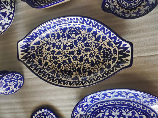 Ceramic Handmade Rice Dish Platter | Serena Design | Size 16 inch