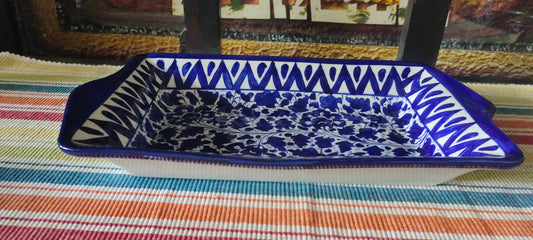 Ceramic Handmade Serving Deep Dish Platter Serina Design | Size 13 *8 inch