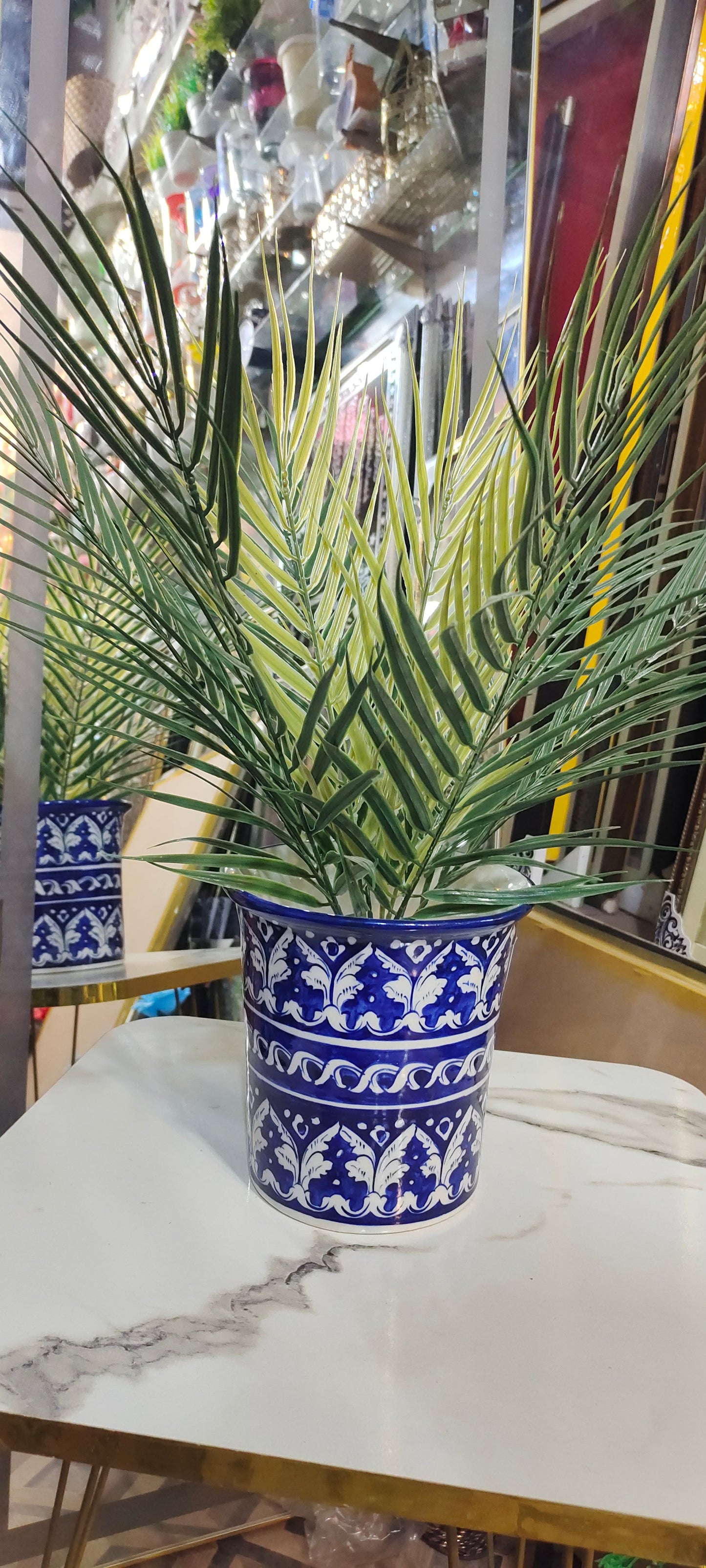 Ceramic Planter Blue Pottery Handmade |